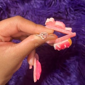 Rose gold heart pandora ring